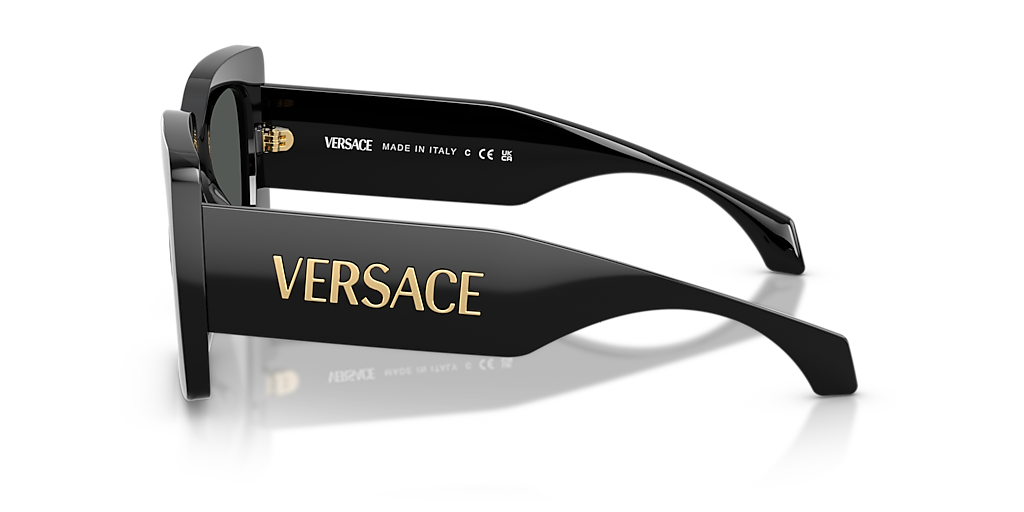 VERSACE VE4496U Black - Women Luxury Sunglasses, Dark Grey Lens