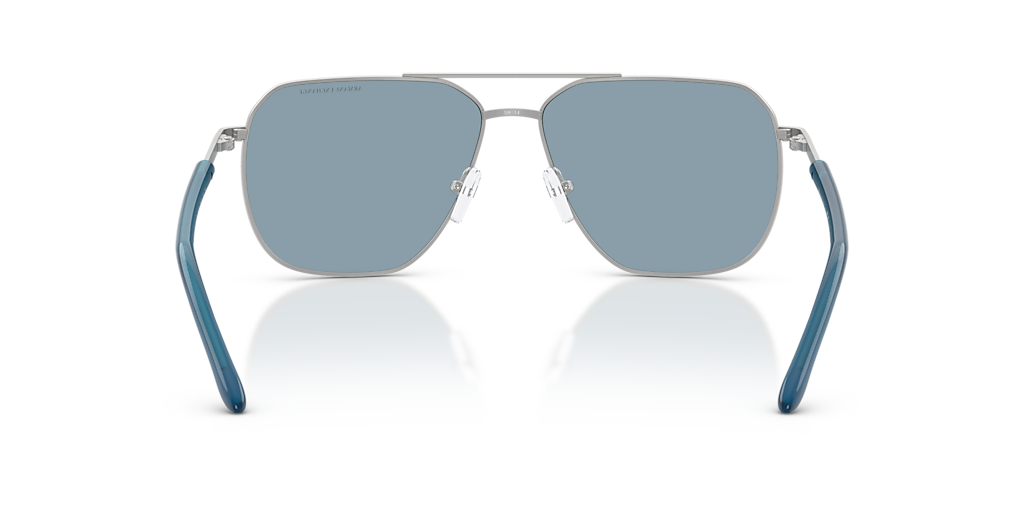 ARMANI EXCHANGE AX2057S Matte Silver - Men Sunglasses, Light Blue Lens