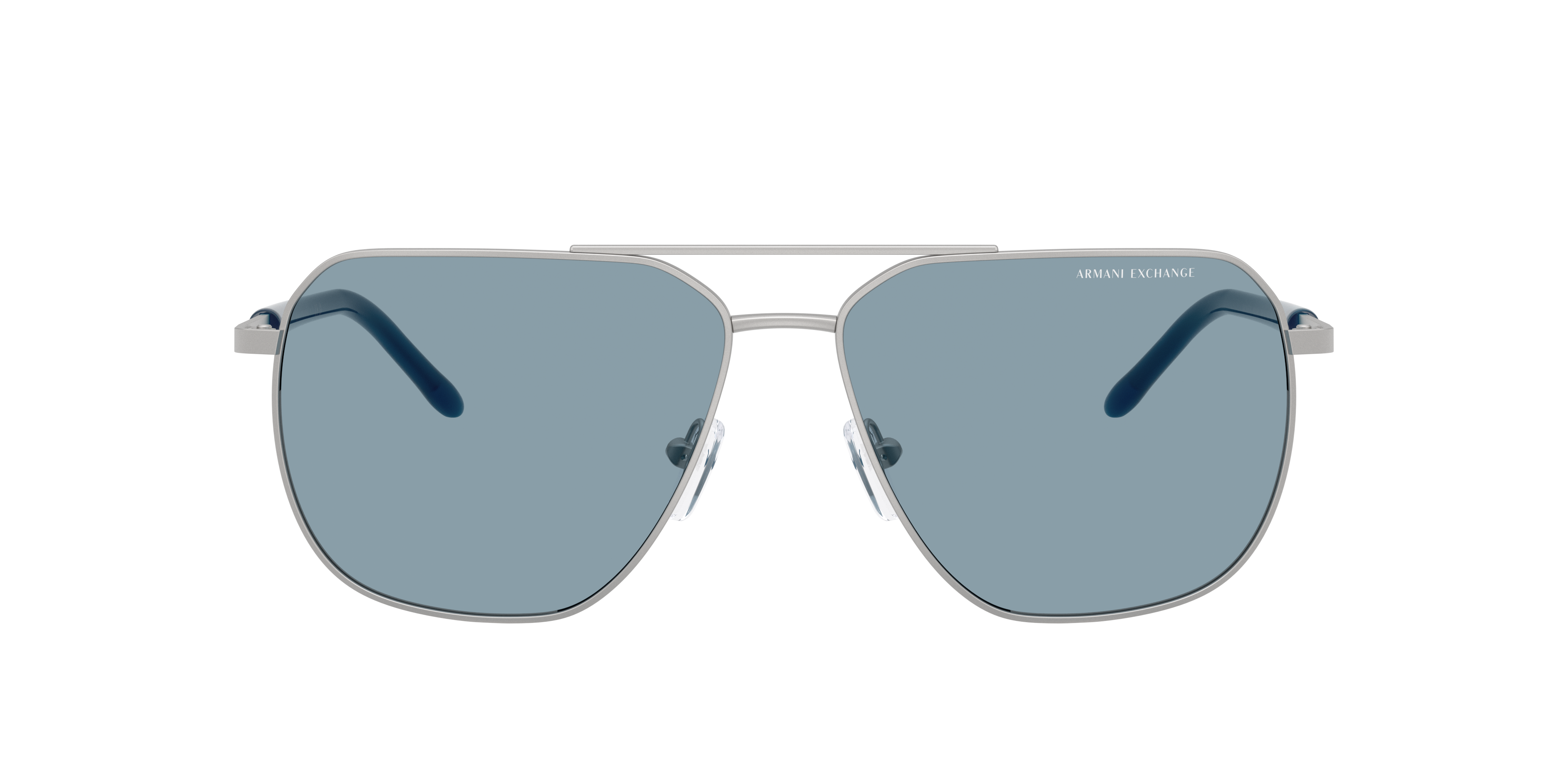 Armani Exchange AX2057S L (59 - 14) with Blue lenses and Silver
