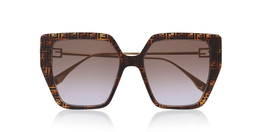 Fendi Oversized Sunglasses Tortoise Brown Gradient Lenses Fendi FE40139I Tortoise Prescription Sunglasses main image 4