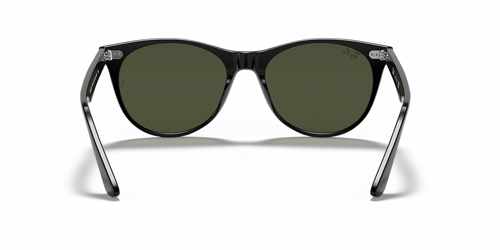 RAY-BAN RB2185 Wayfarer II Classic Black - Sunglasses, G-15 Green Lens