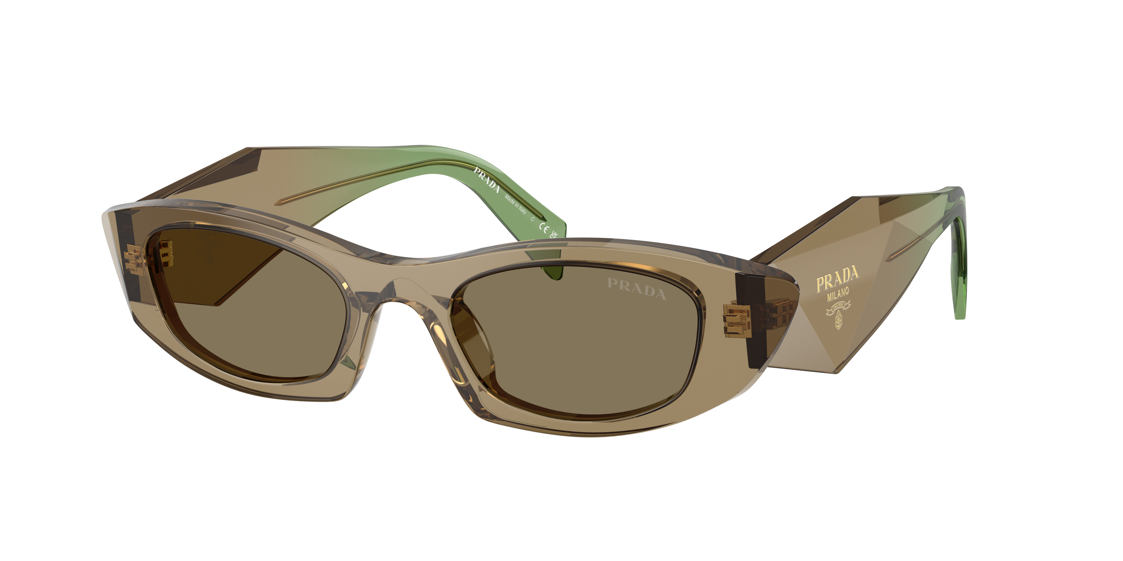 Prada Damen Hellbraun Frau Sunglass Pr B16s - Rahmenfarbe: Terra, Linsenfarbe: