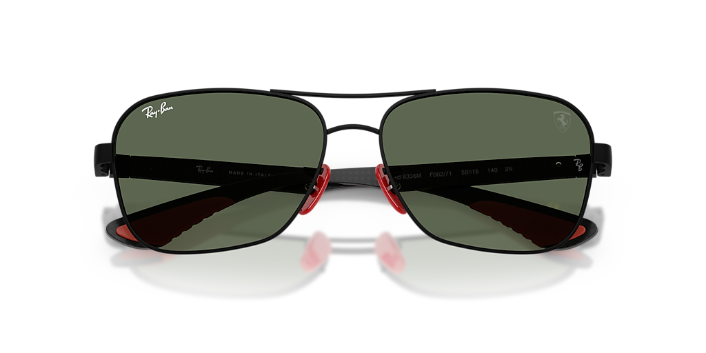 Ray-Ban RB8336M Scuderia Ferrari Collection XL (58 - 15) with Green lenses  and Black frame | Sunglass Hut®