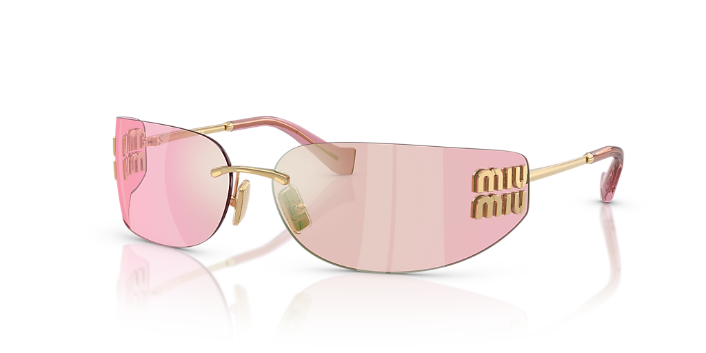 Miu Miu MU A51S M (75 - 14) with Pink lenses and Gold frame  display picture 1