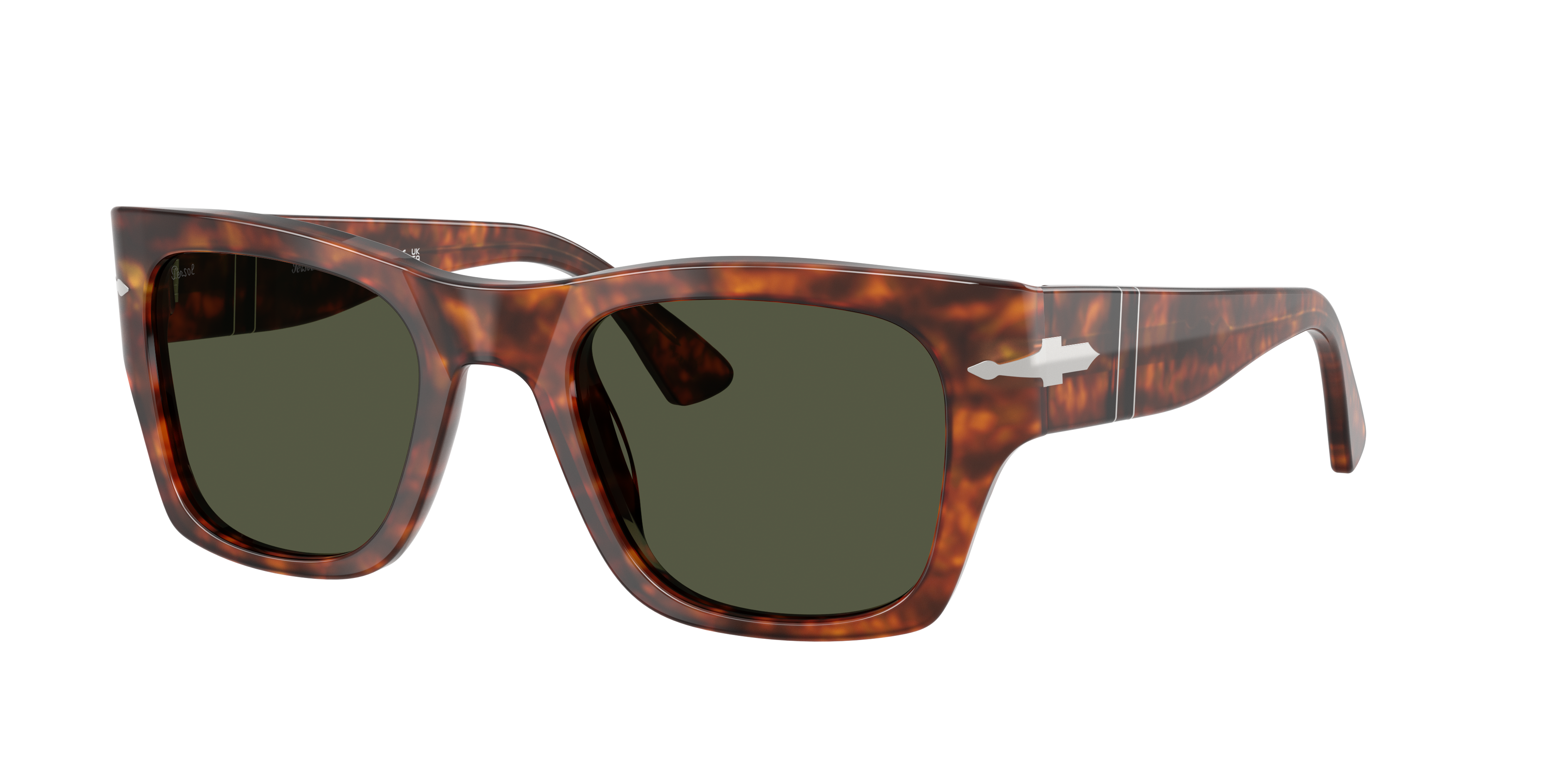 Persol Unisex Sunglass PO3384S -  Frame color: Havana, Lens color: Green