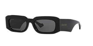 GUCCI GG1668S Black - Men Luxury Sunglasses, Grey Lens