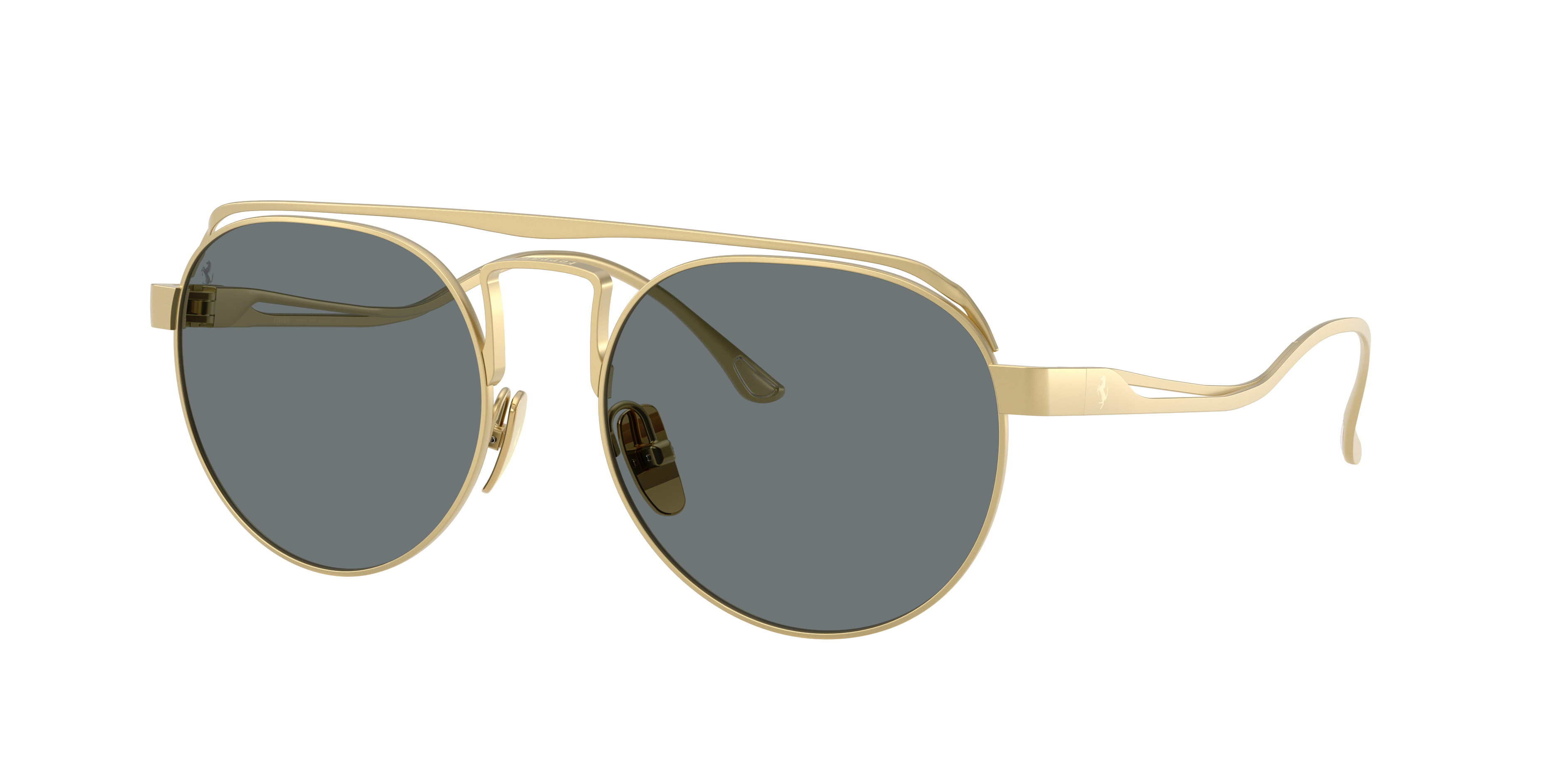 Ferrari Unisex Sunglass FH1025T -  Frame color: Matte Gold, Lens color: Blue
