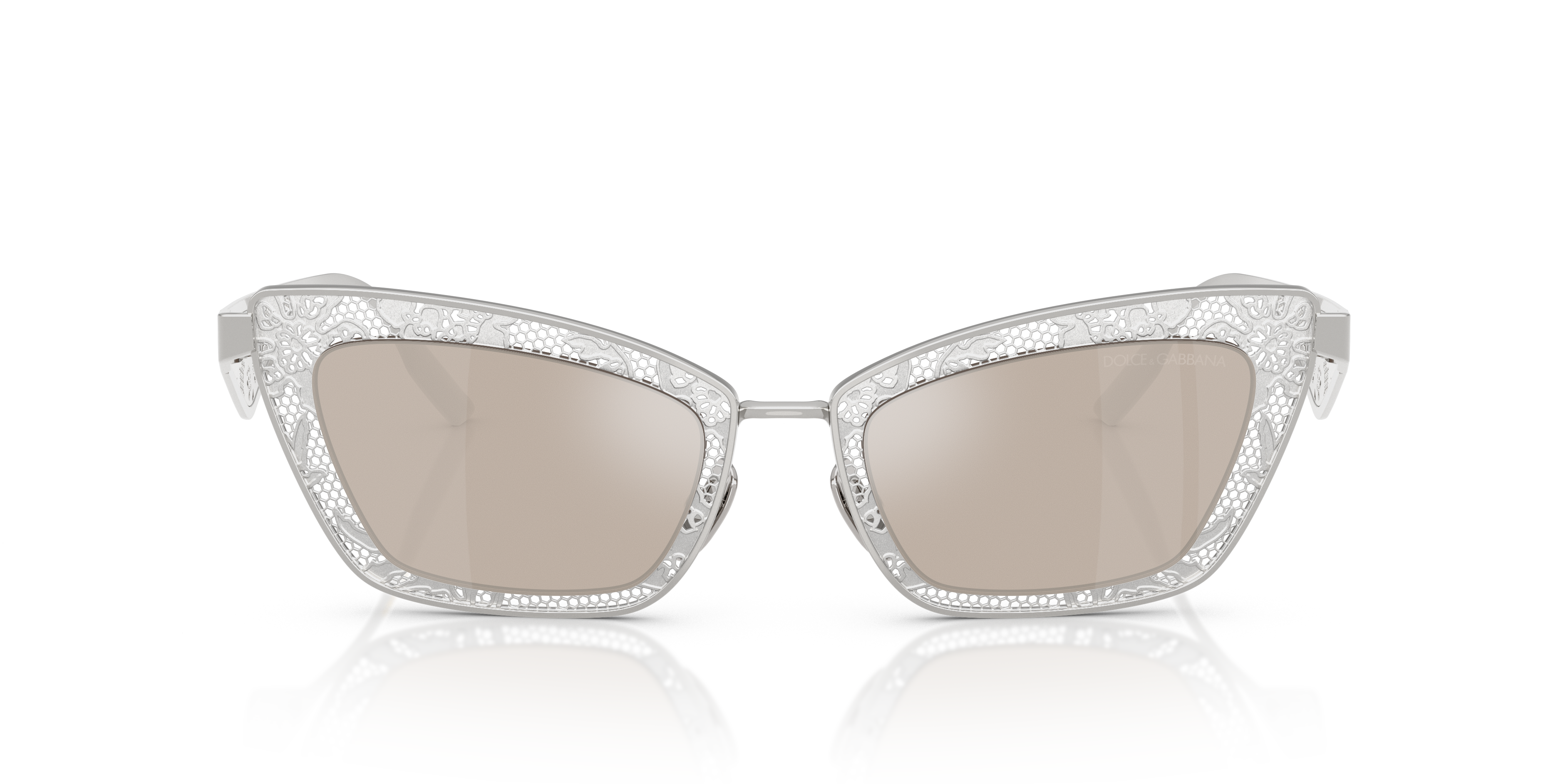 Dolce & Gabbana Dolce&gabbana Woman Sunglasses Dg2311 In Mirror Real White Gold