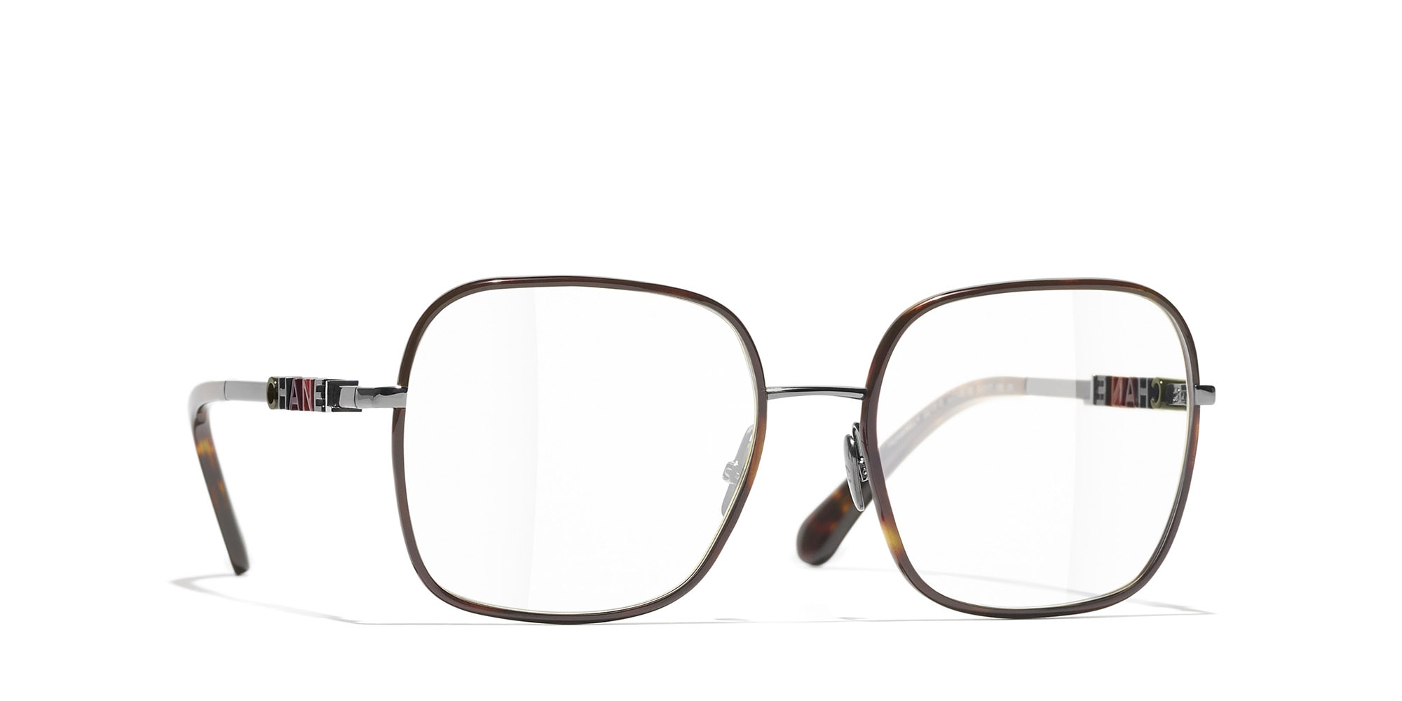 Chanel Woman Sunglass Square Eyeglasses CH2215 -  Frame color: Gunmetal, Lens color: Demo Lens