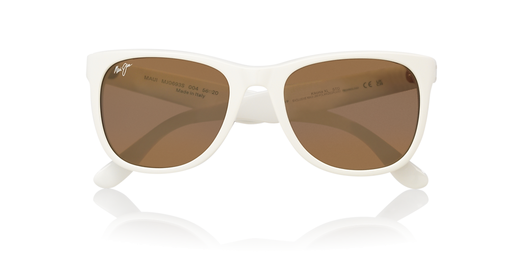 Maui Jim Kikonia Xl L (55 - 22) with Copper lenses and White frame