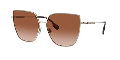 Burberry BE3143 Alexis 61 Brown Gradient & Light Gold Sunglasses 