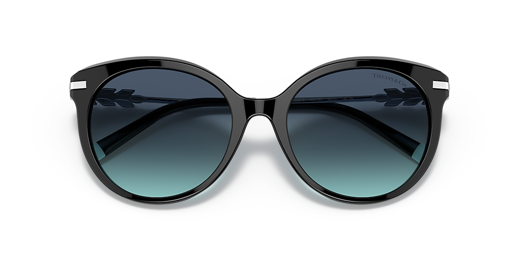 TIFFANY & CO. TF4189B Black - Women Luxury Sunglasses, Azure Gradient Blue Lens