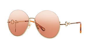 サングラス Chloe SUN GLASS (CH0327S006 56) Chloé CH0031S L (56 - 19) with Blue lenses and Orange frame