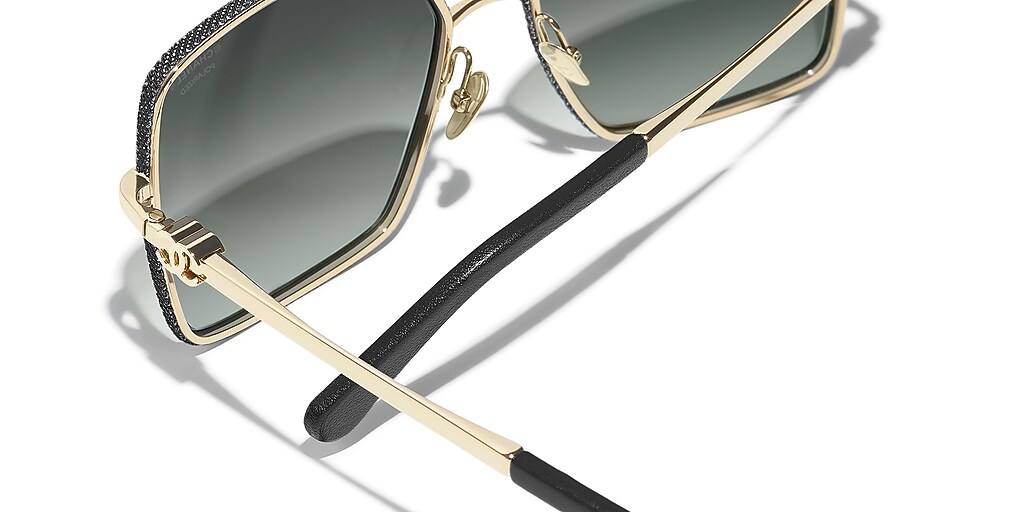 CHANEL シャネル メタル ロゴ スクエア サングラス CH4288Q Chanel Square Sunglasses CH4288Q XL (57 - 17) with Grey
