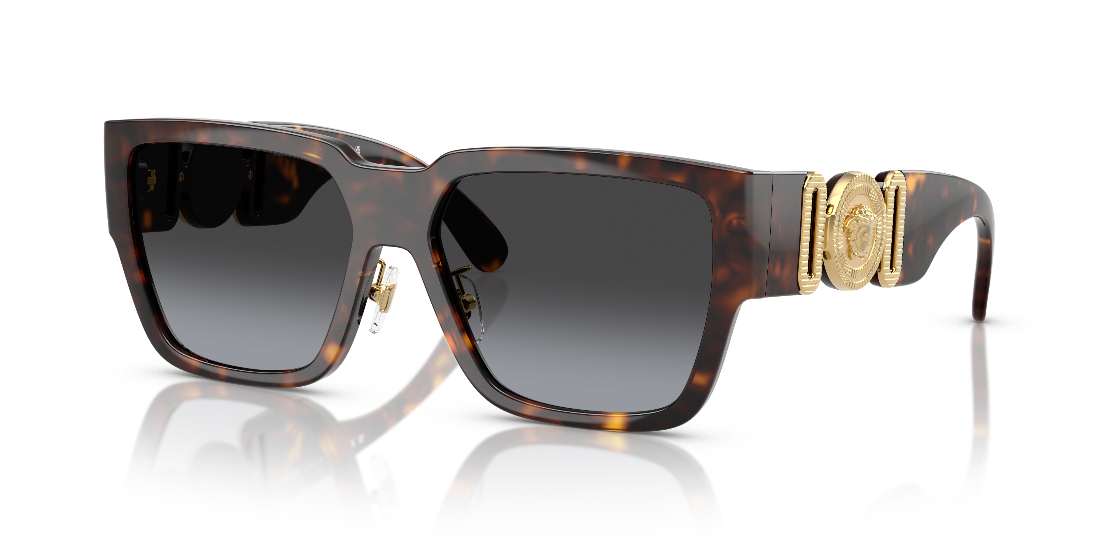 VERSACE ヴェルサーチ サングラス グレーレンズ ケース付き ヴィンテージ VERSACE（ヴェルサーチェ） サングラス ブランド ベルサーチ ブラック