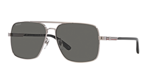 小物 Gucci sunglasses Gucci GG0528S XXL (63 - 14) with Grey lenses and Silver frame