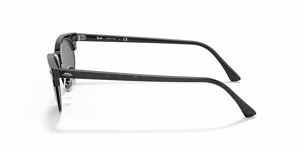 RAY-BAN RB3946 Clubmaster Oval Black - Unisex Sunglasses, Dark Grey Lens
