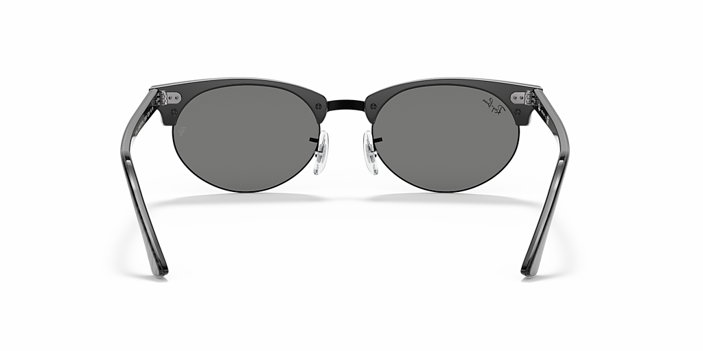 RAY-BAN RB3946 Clubmaster Oval Black - Unisex Sunglasses, Dark Grey Lens