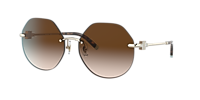 Tiffany & Co. TF3077 XL (60 - 17) with Brown lenses and Gold  display picture 3