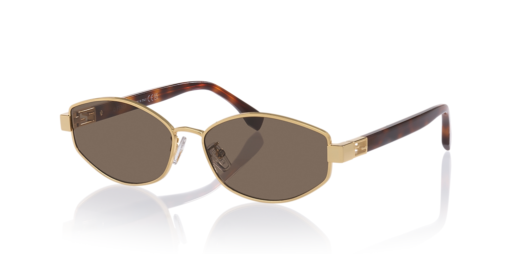 Fendi BAGUETTE FE40216U S (56 - 15) with Brown lenses and  display picture 2