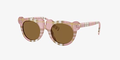 Burberry JB4355 Kids 43 Bronze & Check Pink Sunglasses | Sunglass 