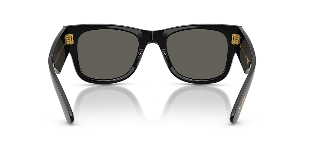 RAY-BAN RB0840SF Mega Wayfarer Blacked Out Collection Black - Unisex Sunglasses, Ultra Black Lens