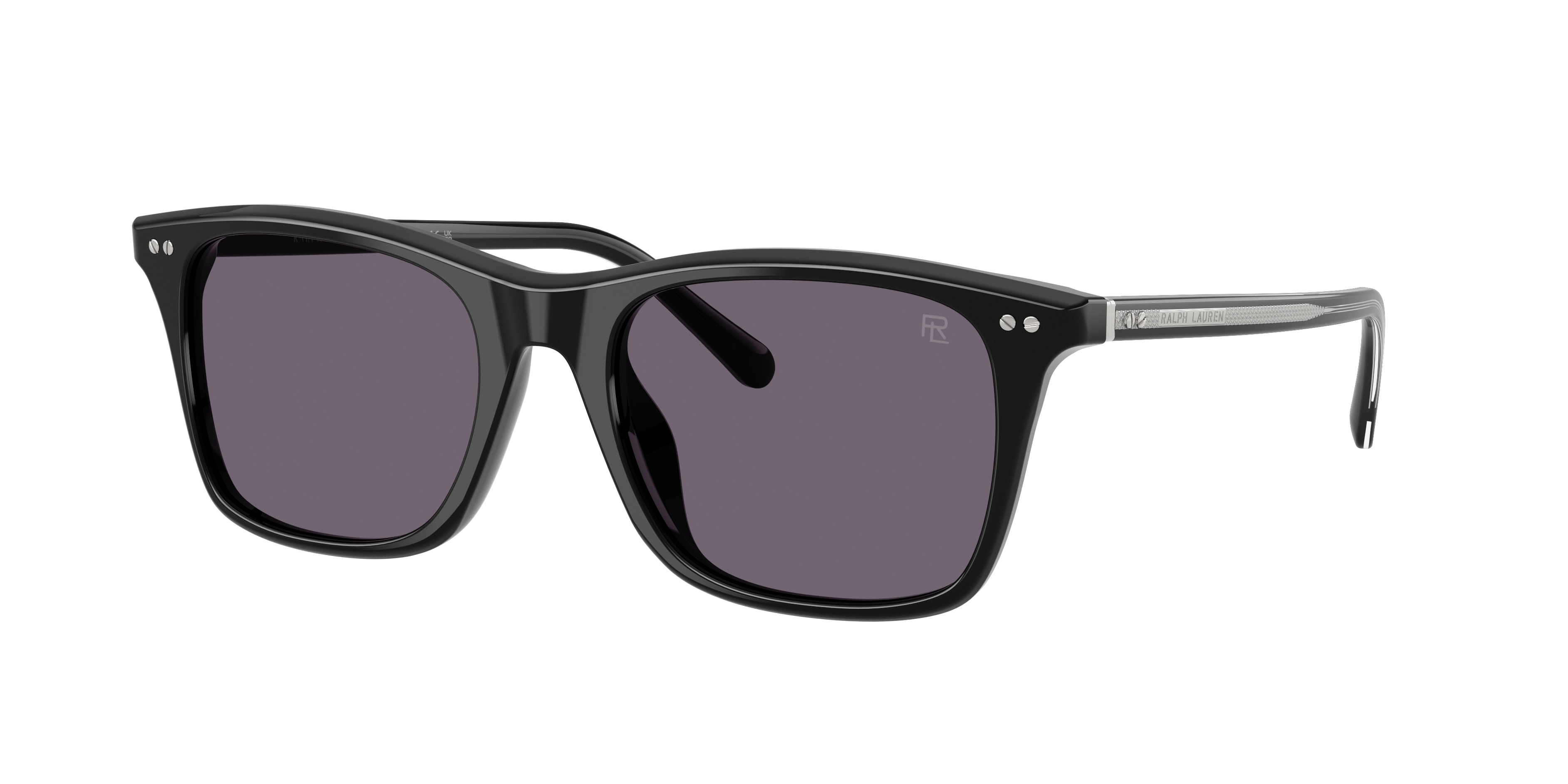 Ralph Lauren Man Sunglass RL8242U -  Frame color: Shiny Black, Lens color: Purple