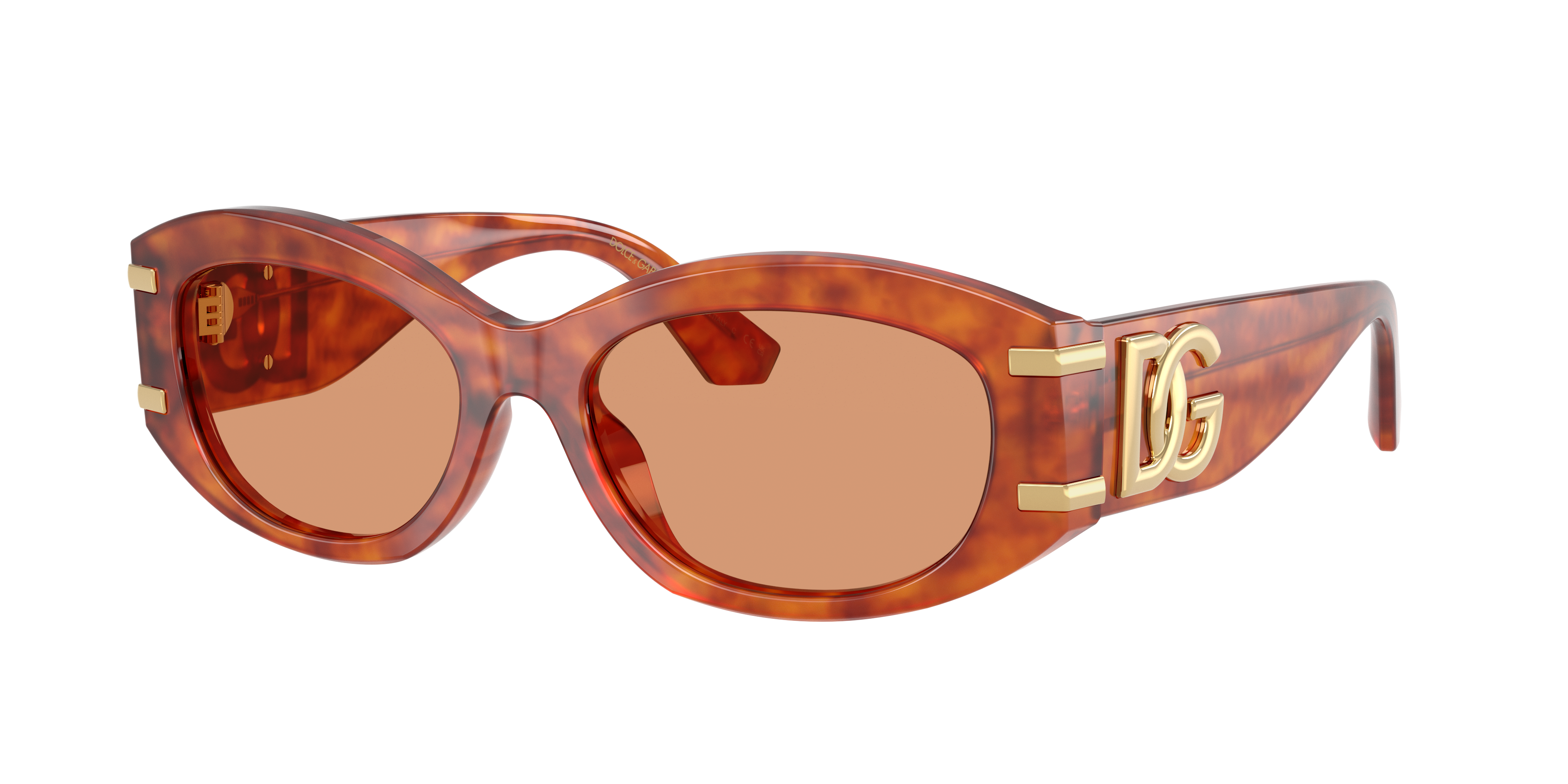 Dolce&Gabbana Woman Sunglass DG4502 -  Frame color: Camel Havana, Lens color: Orange