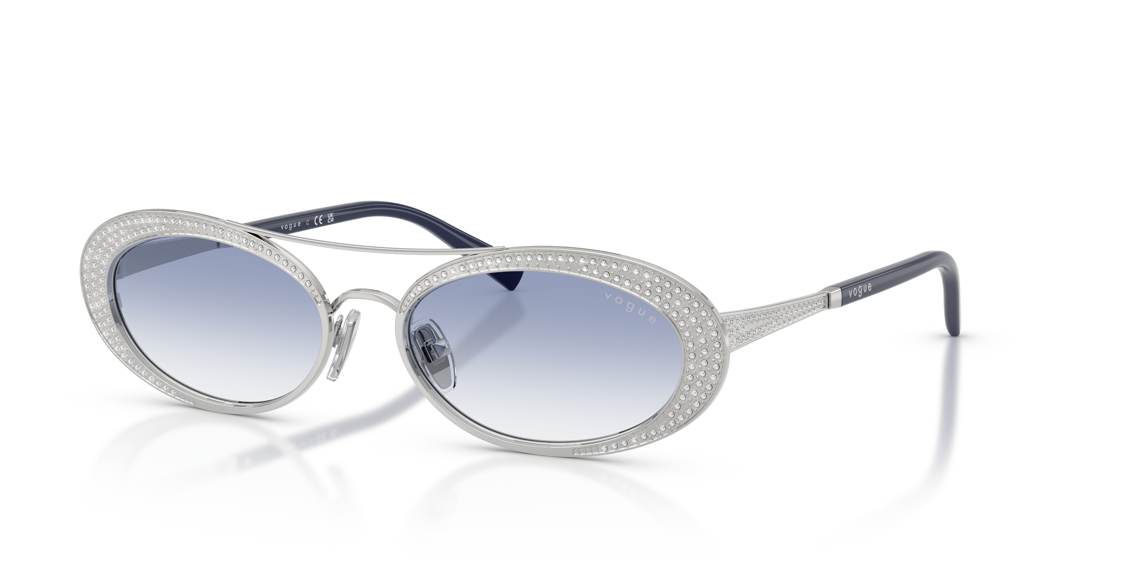 Vogue Eyewear VO4348SB M (54 - 17) with Blue lenses and Silver