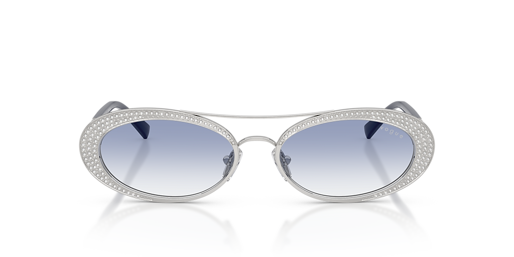 MBB x Vogue Eyewear Blue Shield Sunglasses with silver accents Vogue Eyewear | Accessories | Blue Silver Vogue Sunglasses  main image 3