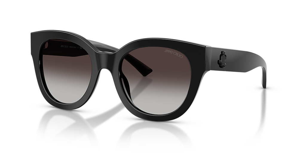 JIMMY CHOO ラウンドサングラス グレー Jimmy Choo JC5053 M (51 - 20) with Grey lenses and Black frame