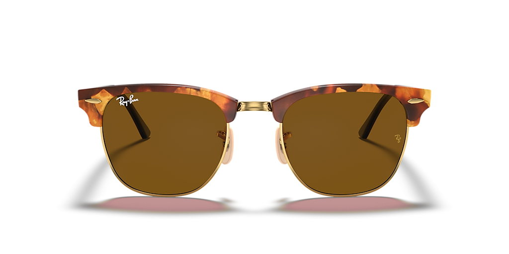 Ray-Ban RB3016 Clubmaster Fleck M (49 - 21) with Brown