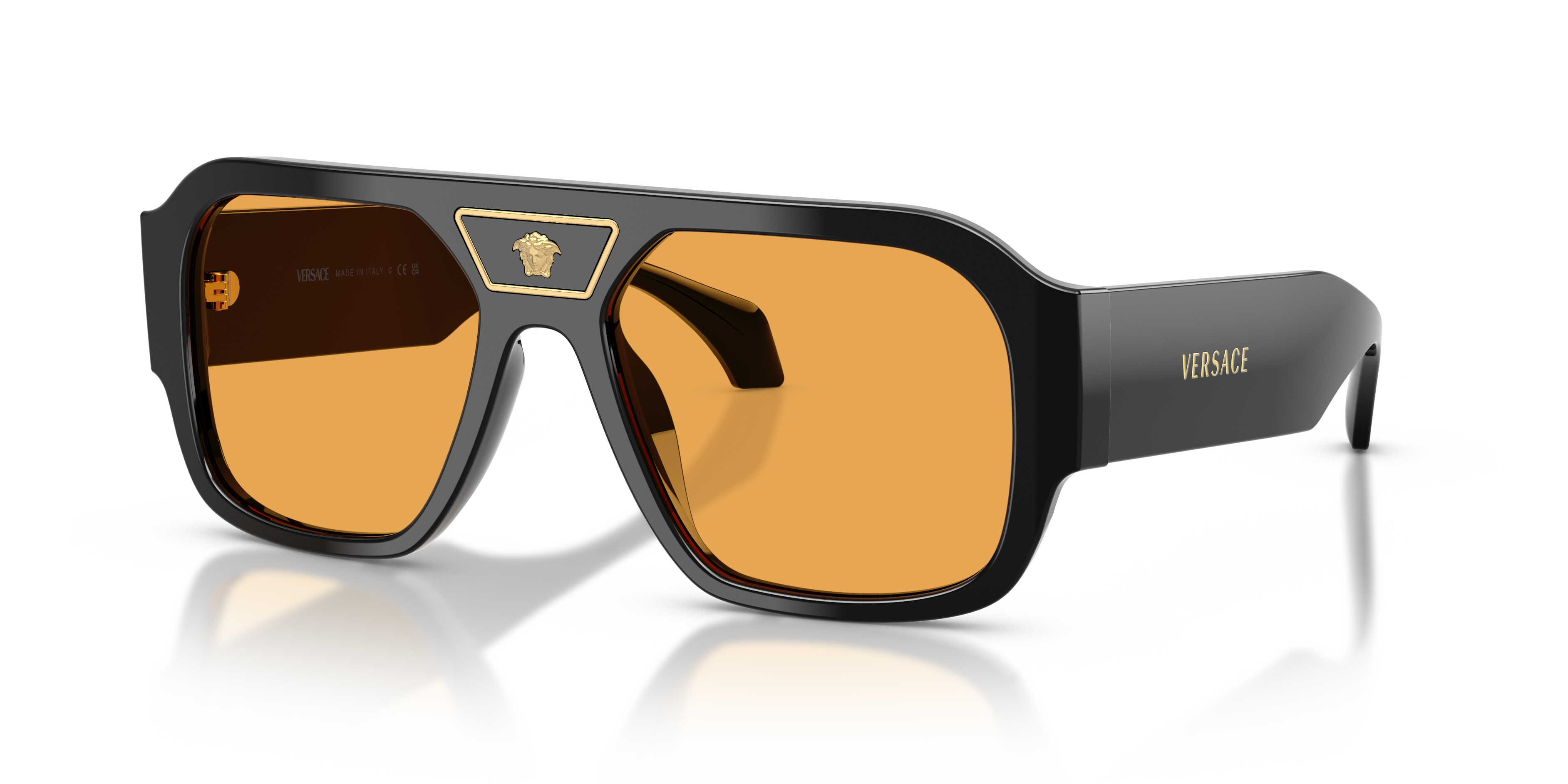 Versace VE4508U L (56 - 18) with Orange lenses and Black frame
