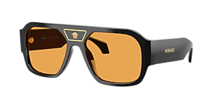 Versace VE4369 XL (58 - 17) com Lentes Cinza e Armação Preto