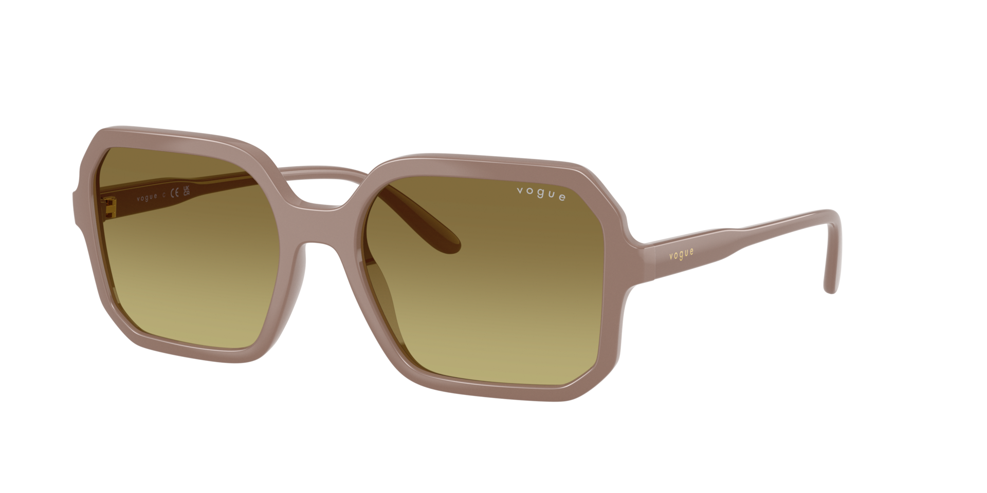 Vogue Eyewear Woman Sunglass VO5696S -  Frame color: Taupe, Lens color: Green Gradient Green