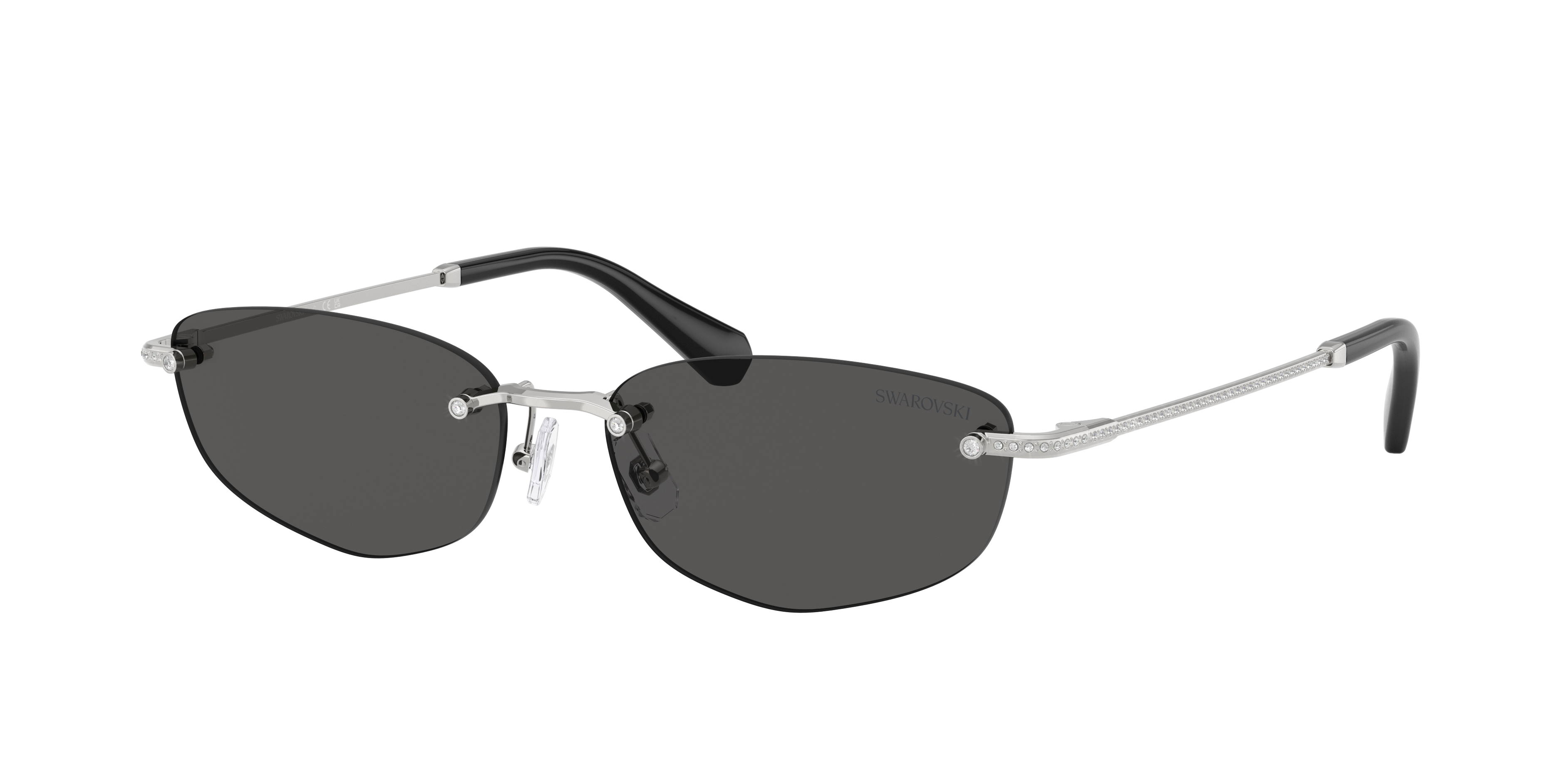 Swarovski SK7045D XL (57 - 16) with Grey lenses and Silver frame
