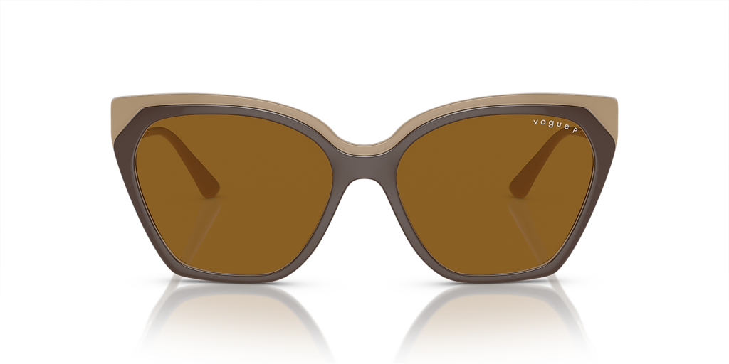 VOGUE EYEWEAR VO5521S Top Brown/Nude - Women Sunglasses, Dark Brown Polar Lens