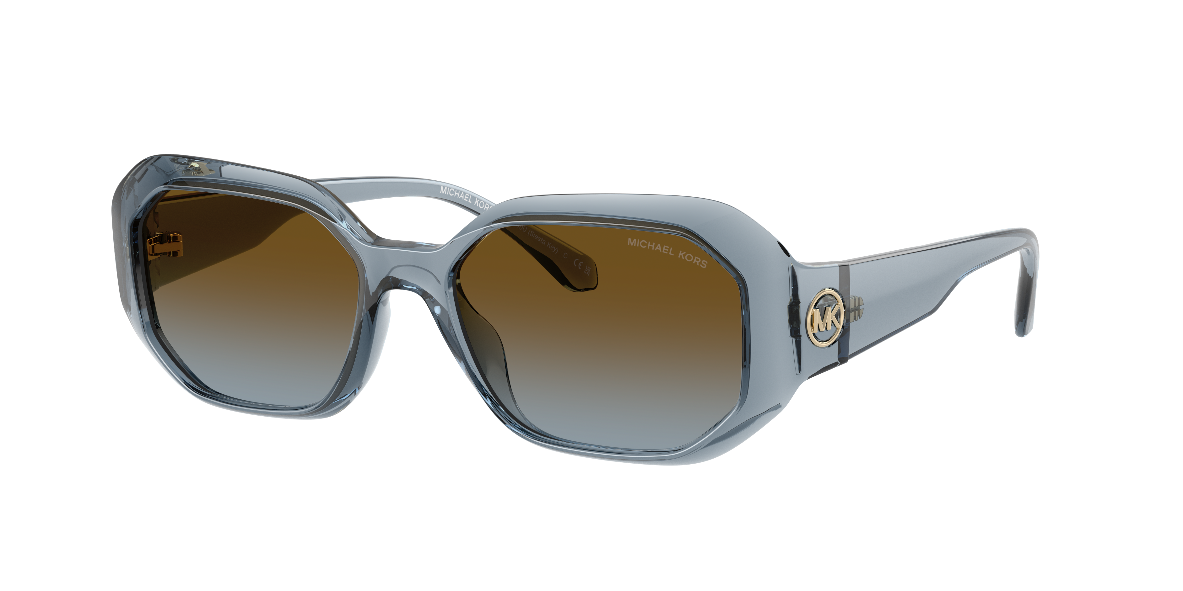 Michael Kors Womens Mk2240u Siesta Key Irregular-frame Acetate Sunglasses Blue