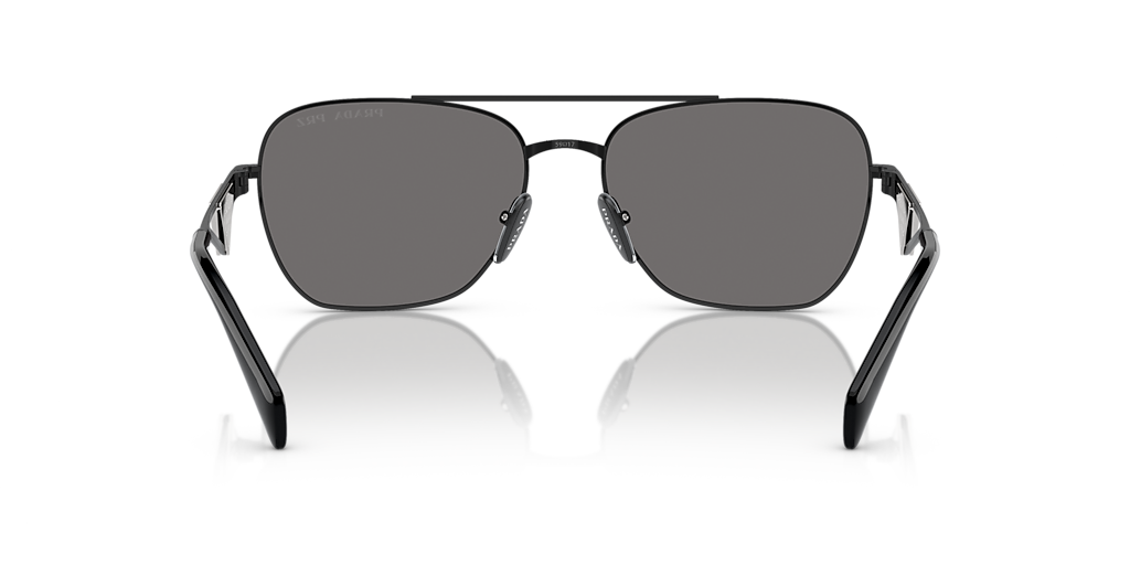 PRADA PR A50S Metal Black - Women Luxury Sunglasses, Dark Grey Polar Lens