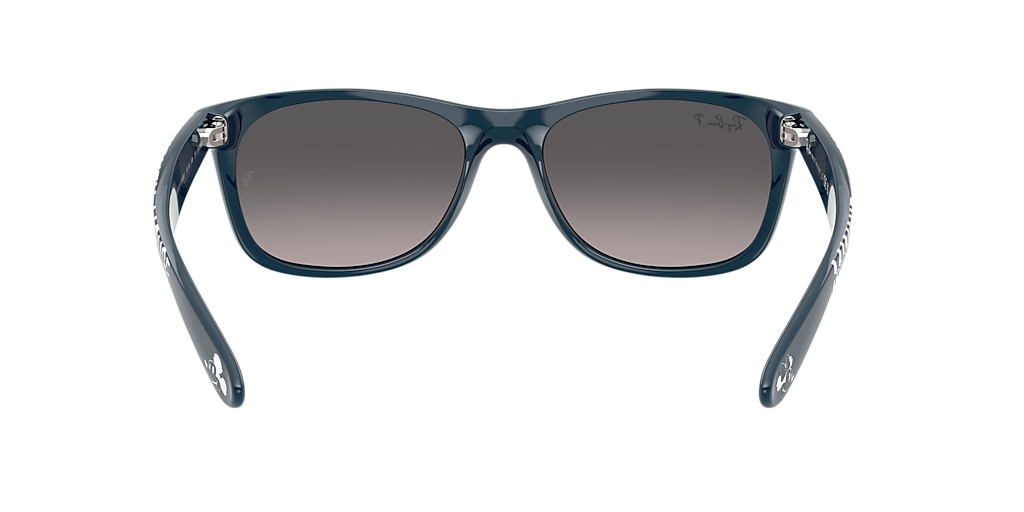 RAY-BAN RB2132 New Wayfarer Disney Mickey & Minnie Mouse Liquid Blue Navy - Unisex Sunglasses, Grey Gradient Polar Lens