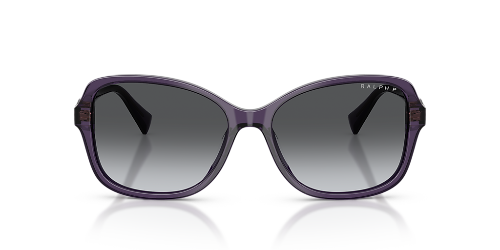 Ralph Lauren White Frame Sunglasses with Purple Lenses Ralph VVCV M (56 - 16) with Violet lenses and Violet frame  main image 4