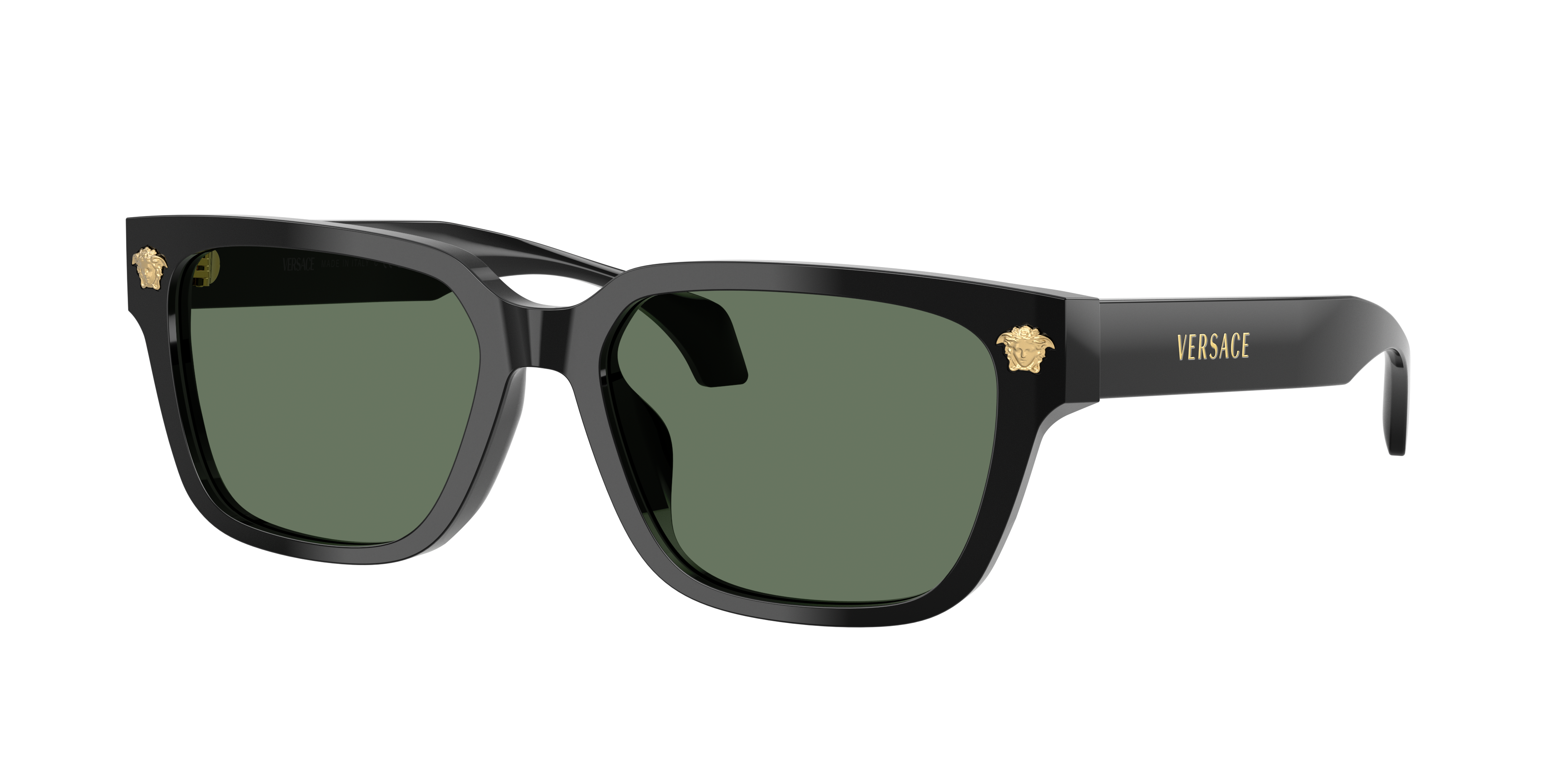 Versace VE4513D L (56 - 17) with Green lenses and Black frame
