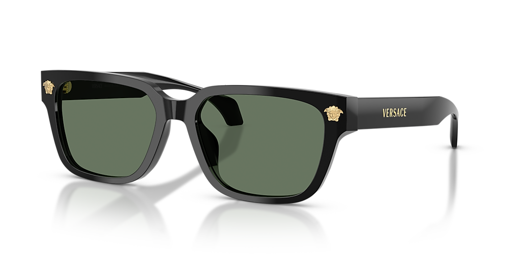 Versace VE4513D L (56 - 17) with Green lenses and Black frame