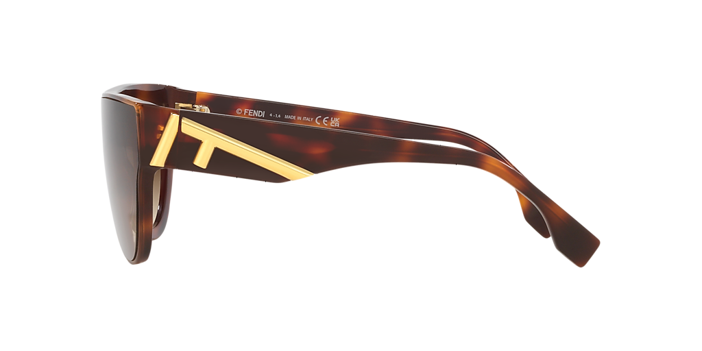 FENDI シルトフレムサンクラス FE40150I 01A Fendi Fe40150I XXL (90 - 190) with Brown lenses and Tortoise