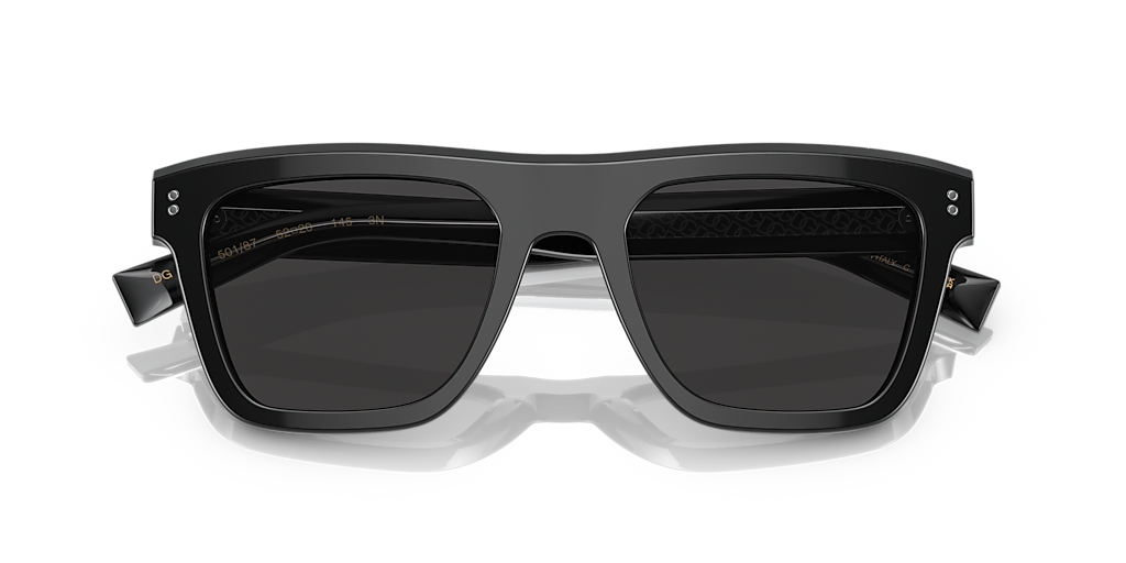 DOLCE&GABBANA DG4420 Black - Men Luxury Sunglasses, Dark Grey Lens