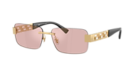 Versace VE2298 L (58 - 15) with Pink lenses and Gold frame  display picture 2