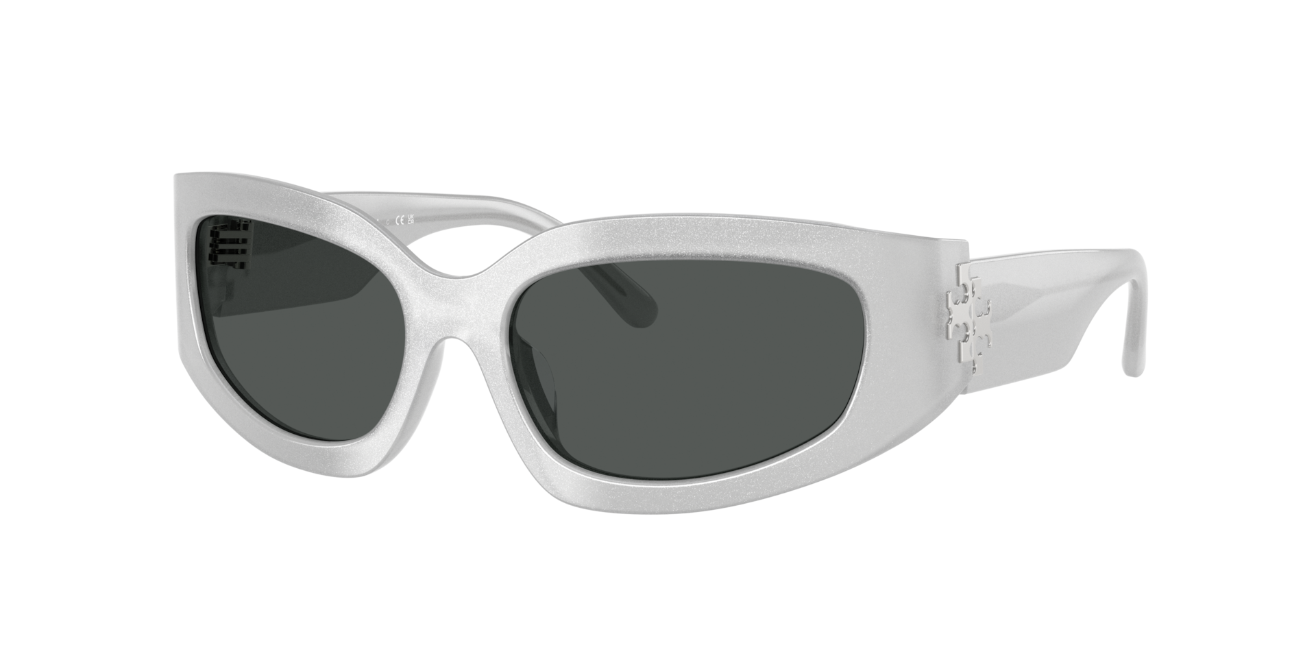 Tory Burch Woman Sunglass TY7211 -  Frame color: Pearlized Grey, Lens color: Dark Grey