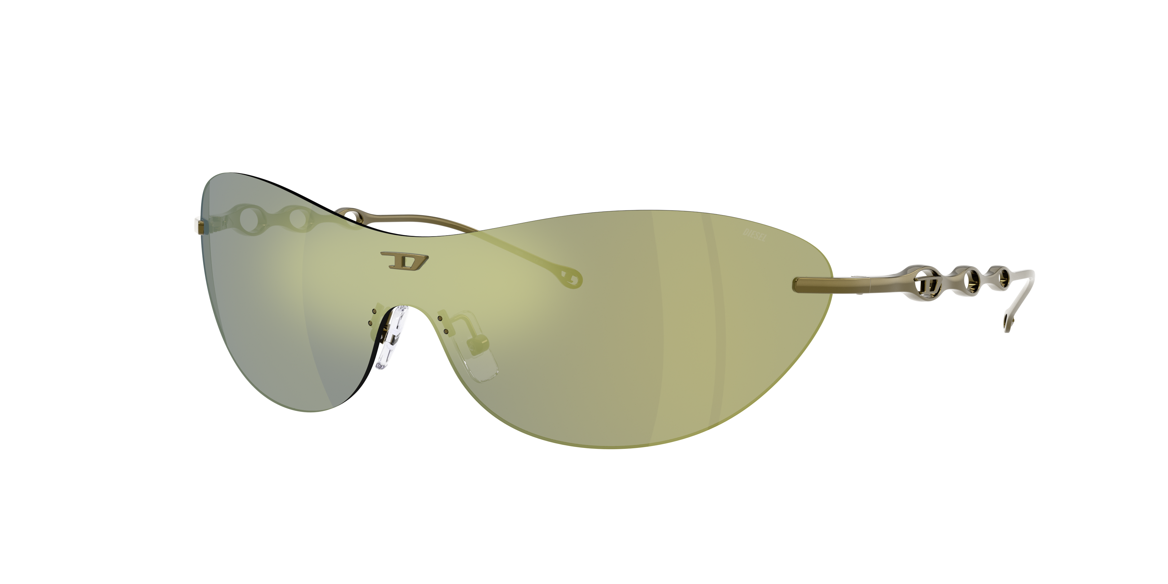 Diesel Unisex Sunglass Dl1006 In Dark Violet Emerald Iridium