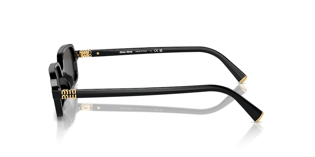 MiuMiu◆サングラス ロゴ フェミニン トレンド ミルク MU11ZS Miu Miu MU 11ZS S (51 - 16) with Grey lenses and Black frame