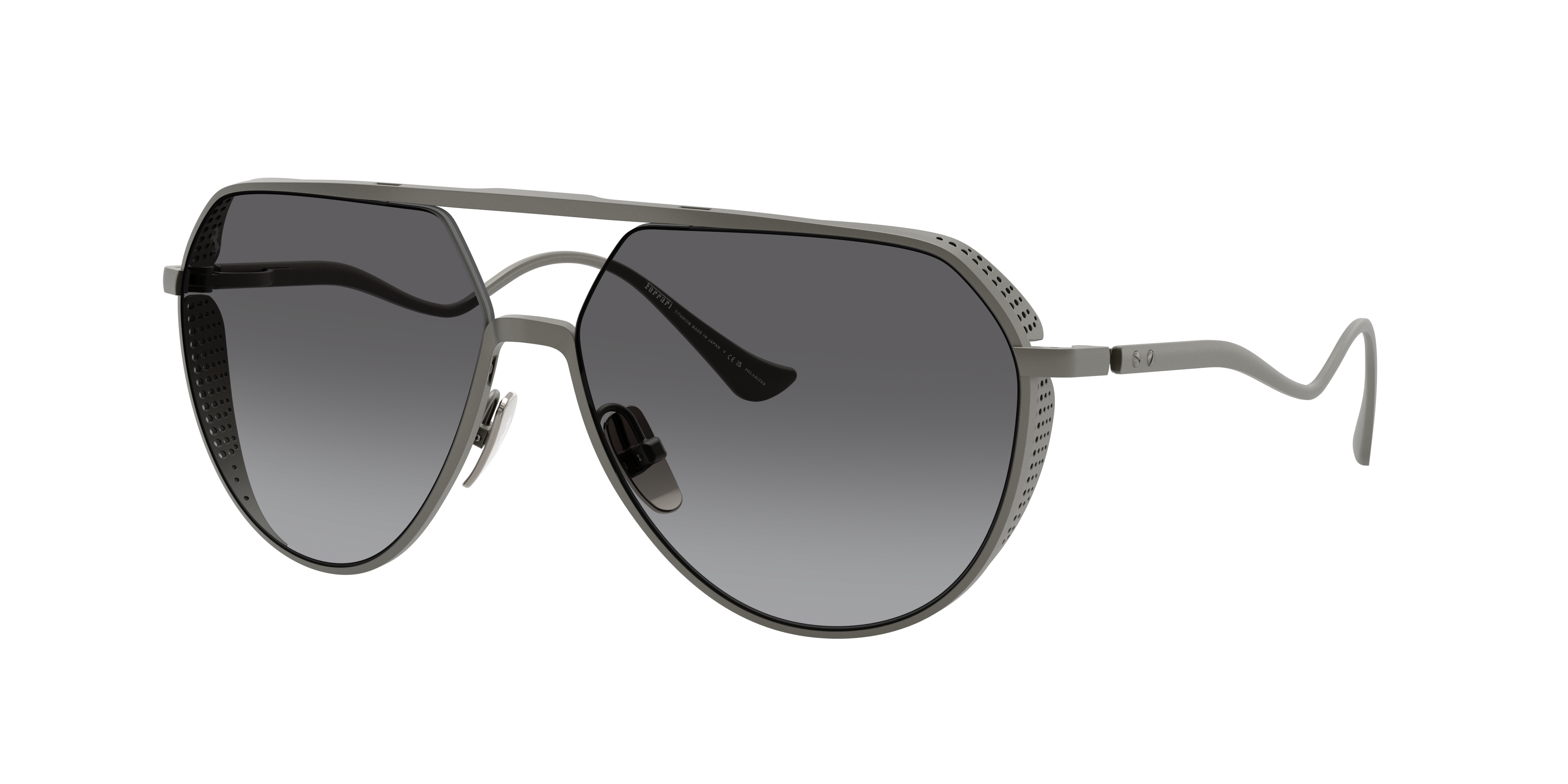 Ferrari Man Sunglasses Fh1021t In Gradient Grey Polar